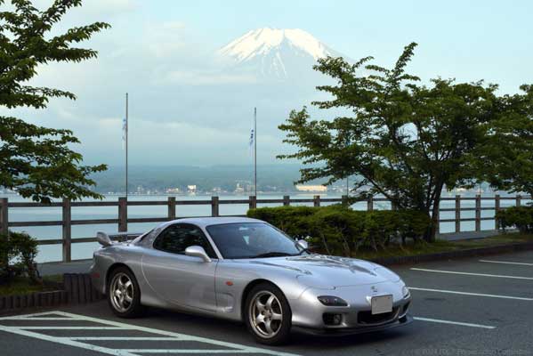 富士山とRX-7(FD3S)の写真